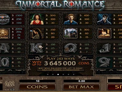 Заставка выпуска Immortal Romance